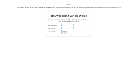 Weide Bouwbedrijf J vd