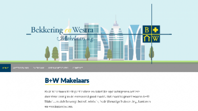 logo B + W Makelaars  og Bekkering en Westra