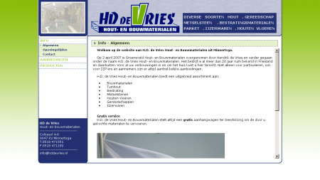 Vries Hout- en Bouwmaterialen H D de