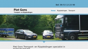 logo Piet Gons Transport en Rijopleidingen