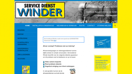 Winder Loodgietersbedrijf Servicedienst