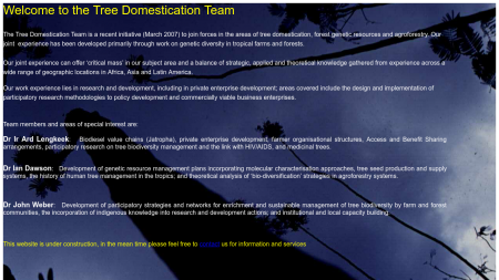 THE Tree Domestication Team