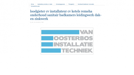 Oosterbos Installatietechniek Van