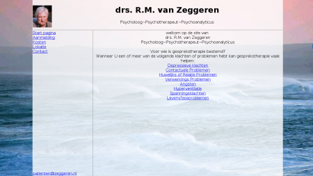 Zeggeren Psycholoog en Psychotherapeut Drs R M van